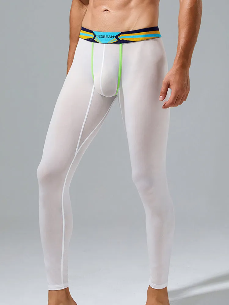 Men's Sexy Sport Long Johns With Large Pouch