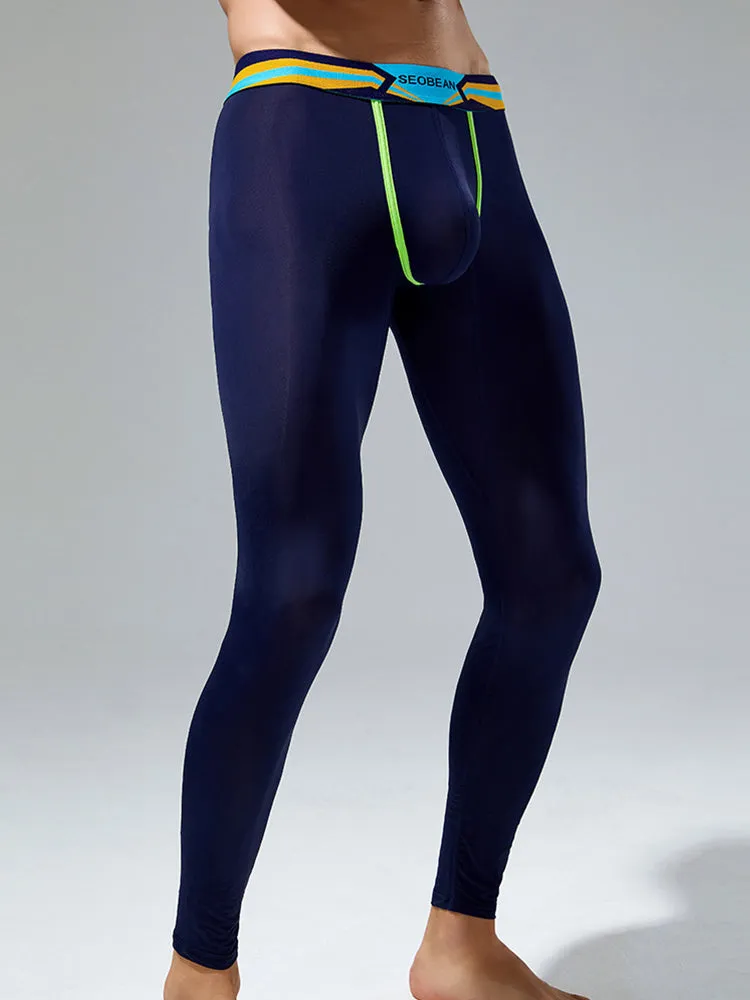 Men's Sexy Sport Long Johns With Large Pouch