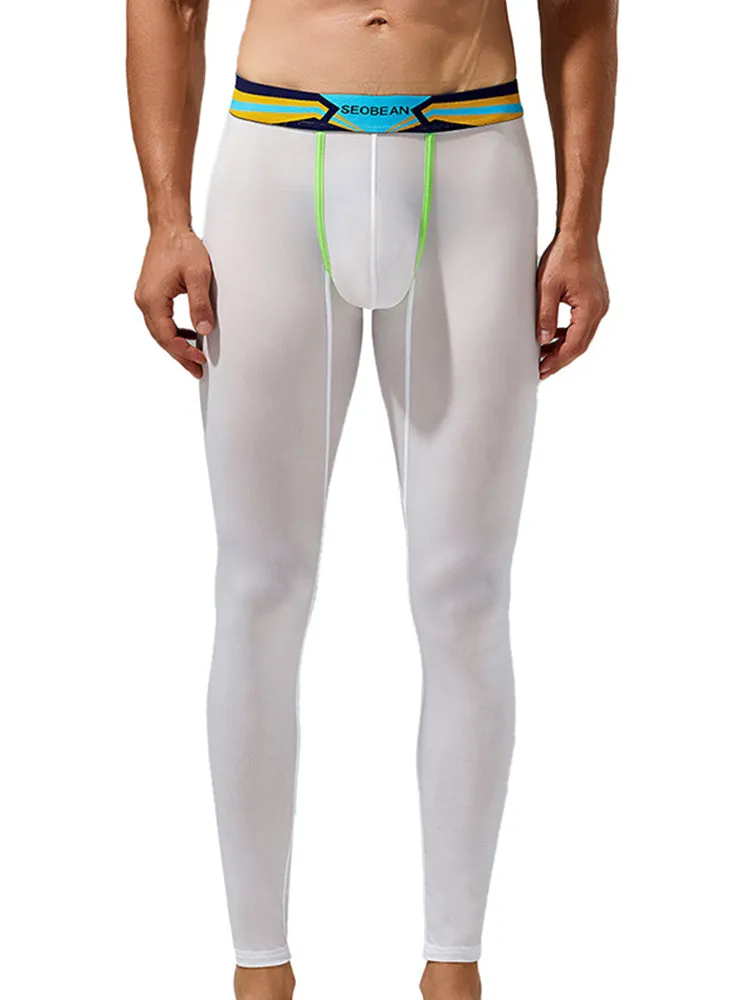 Men's Sexy Sport Long Johns With Large Pouch