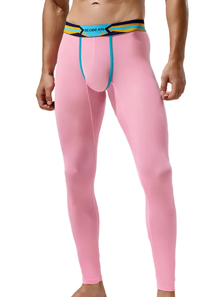 Men's Sexy Sport Long Johns With Large Pouch