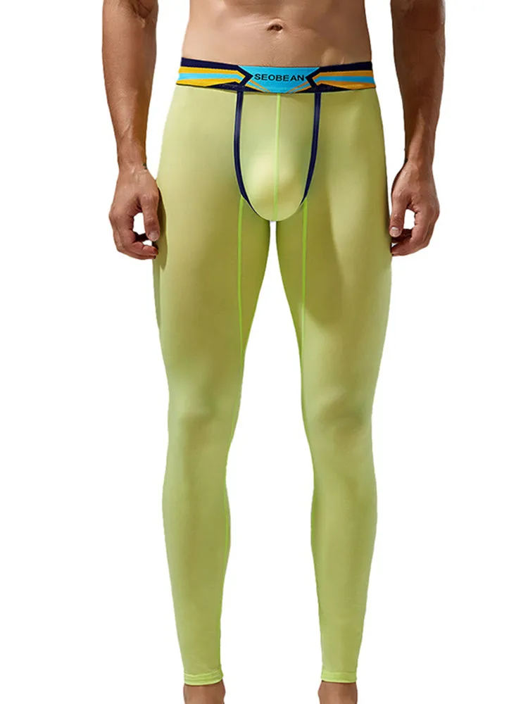 Men's Sexy Sport Long Johns With Large Pouch