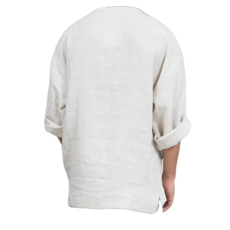 Men's Spring Loose Linen Viking Shirts