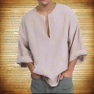 Men's Spring Loose Linen Viking Shirts