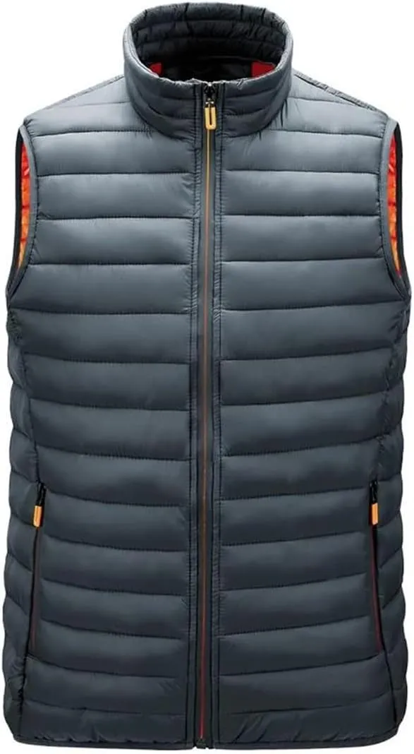 Men's Vest Jackets Sleeveless Vest Autumn Mens Warm Vest Homme Winter Padded Cotton Waistcoat