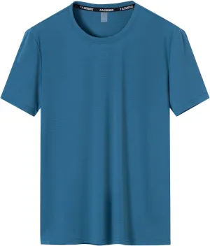 Men's Women's Solid Color Mesh Breathable Perforated Quick Dry Casual Athletic T-Shirt