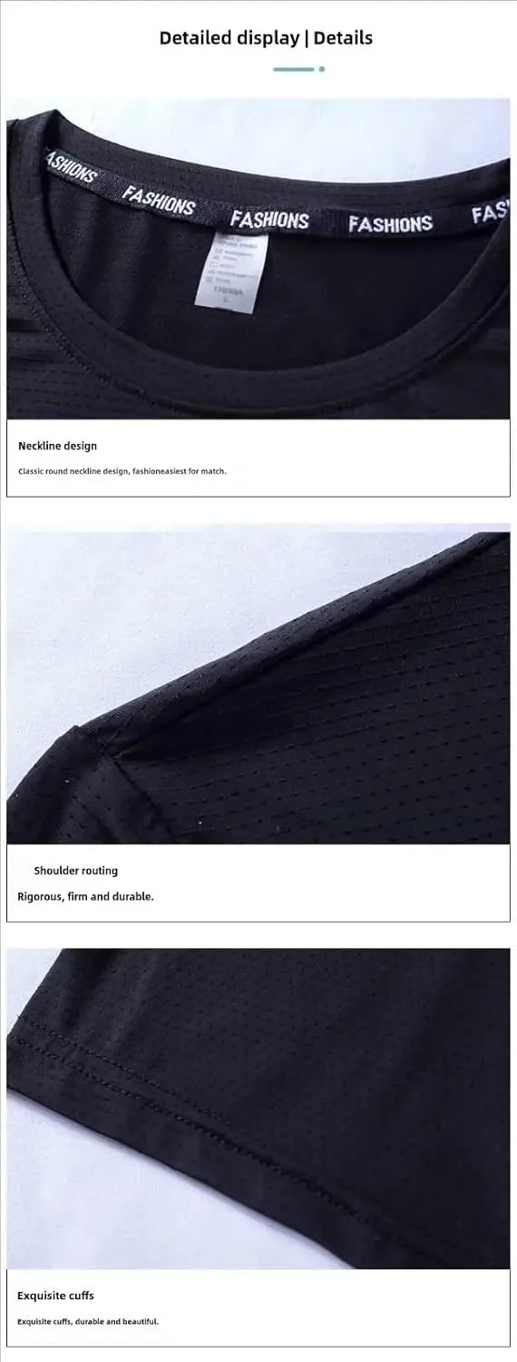 Men's Women's Solid Color Mesh Breathable Perforated Quick Dry Casual Athletic T-Shirt