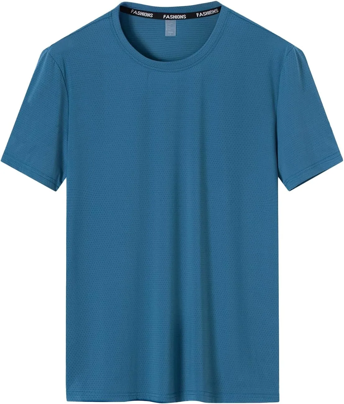 Men's Women's Solid Color Mesh Breathable Perforated Quick Dry Casual Athletic T-Shirt