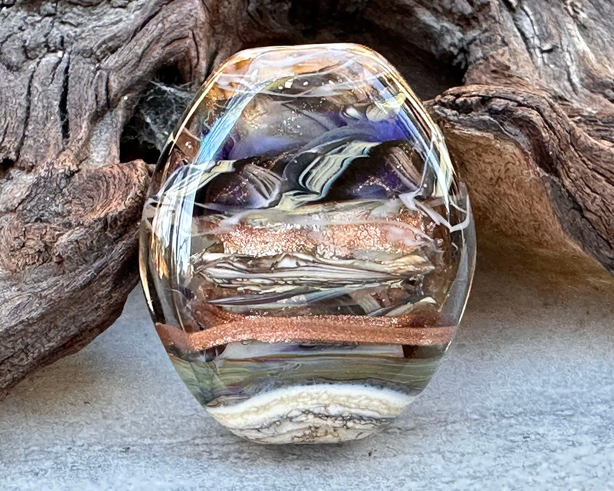 Metals Organic Lampwork Focal Bead SRA
