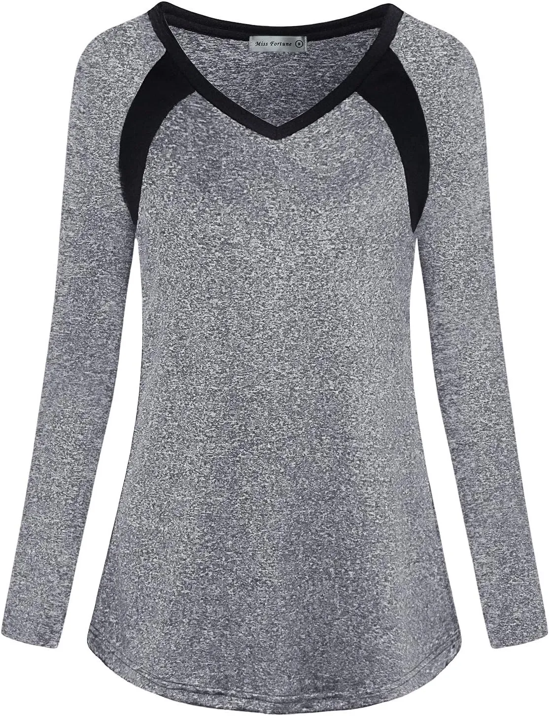 MISS FORTUNE Womens Active Wear Exercise Top Yoga Shirt Workout Clothes