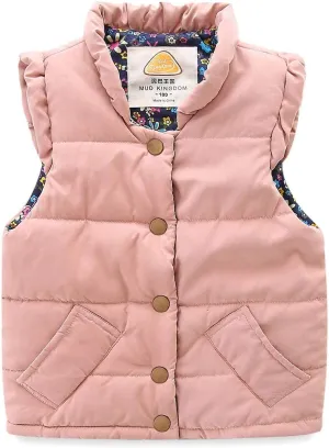 Mud Kingdom Little Girls Vests Outerwear Lightweight Cute Floral