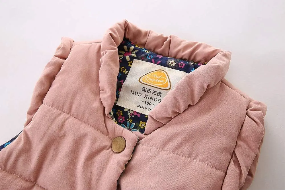 Mud Kingdom Little Girls Vests Outerwear Lightweight Cute Floral