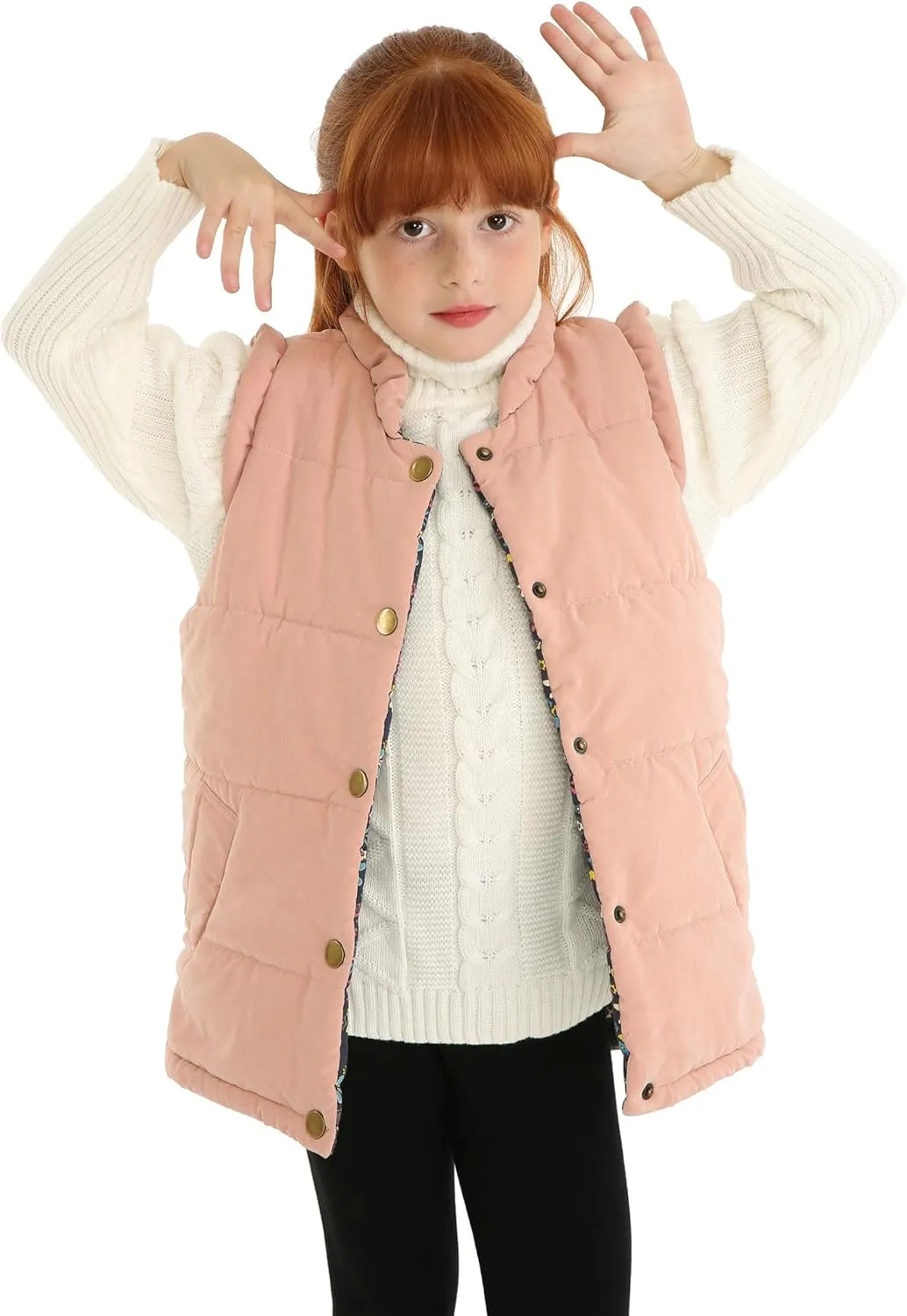 Mud Kingdom Little Girls Vests Outerwear Lightweight Cute Floral