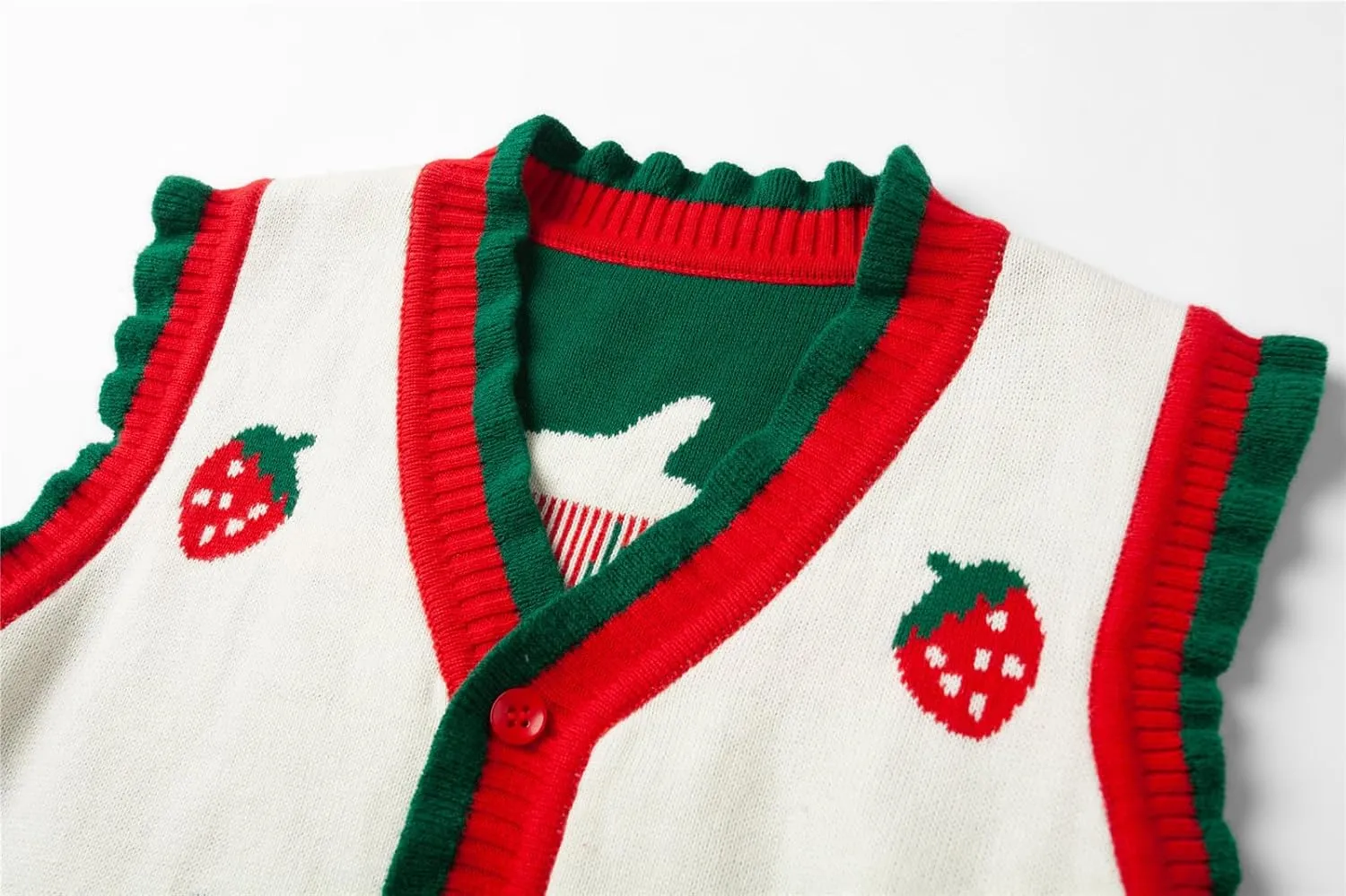 Mud Kingdom Toddler Little Girls Sweater Vest Knitted Sleeveless Button Down V-Neck Spring Autumn