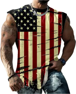 Muscle Shirts for Men Graphic Tank Top Summer Mens Sleeveless Shirts Quick Dry Cool 3D Design Bodybuilding Tee