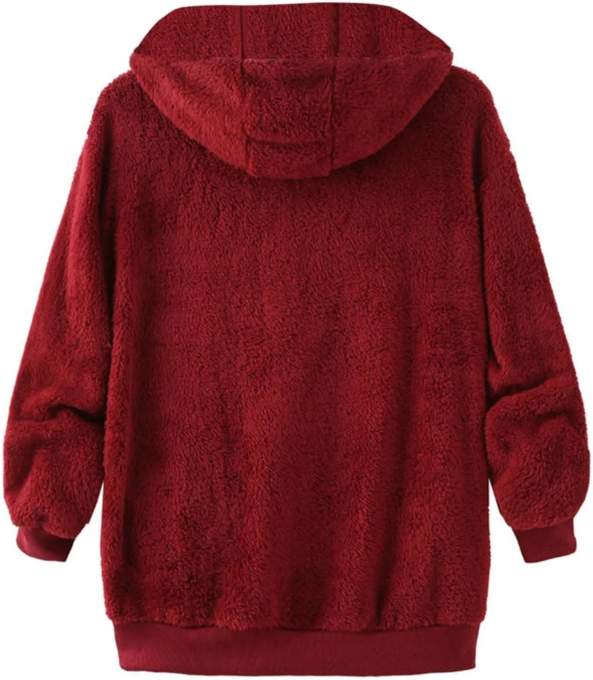 Muyise Women Oversized Sherpa Jackets Winter Warm Fuzzy Fleece Jackets Fluffy Full Zip Up Coat Outwear with Pockets