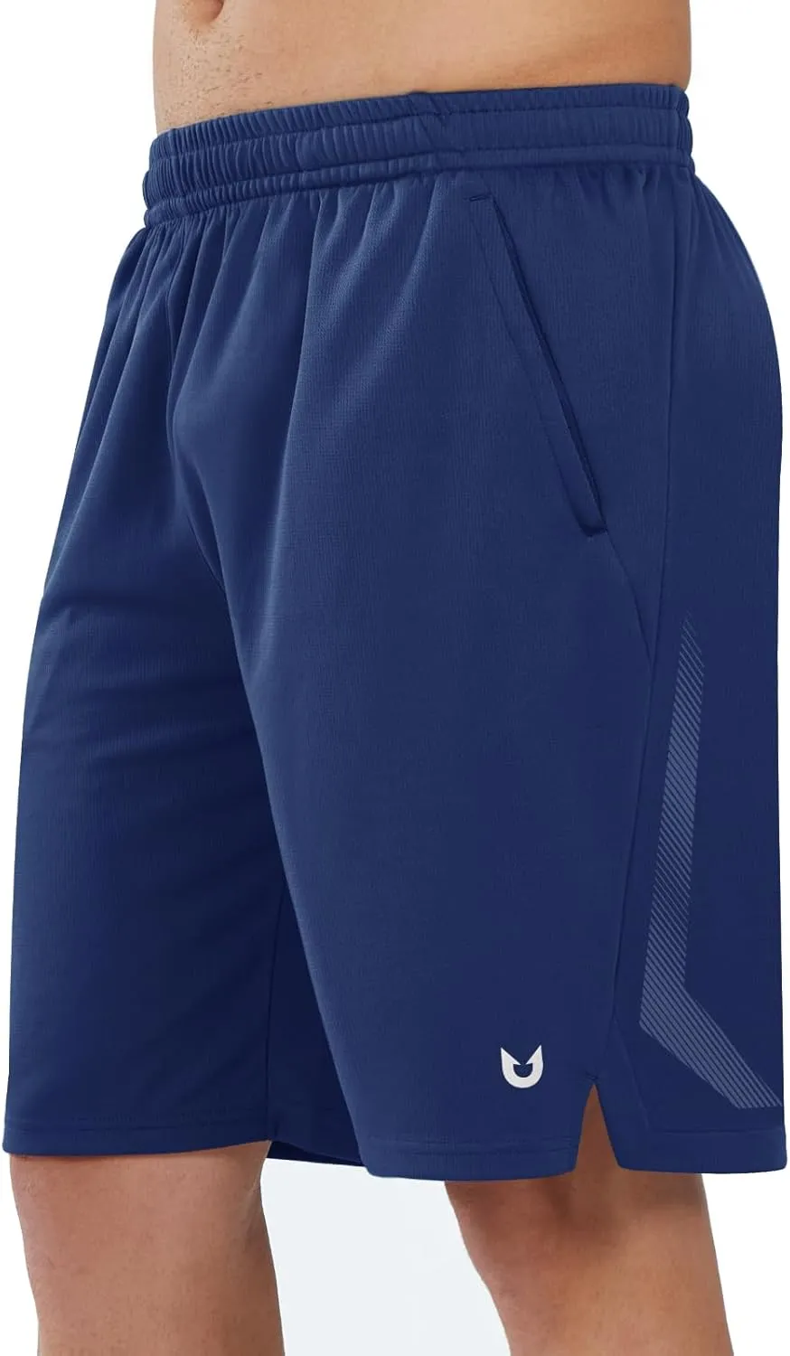 NORTHYARD Men's 10" Athletic Basketball Shorts with Zipper Pockets Quick Dry Lightweight Running Workout Gym Tennis Shorts