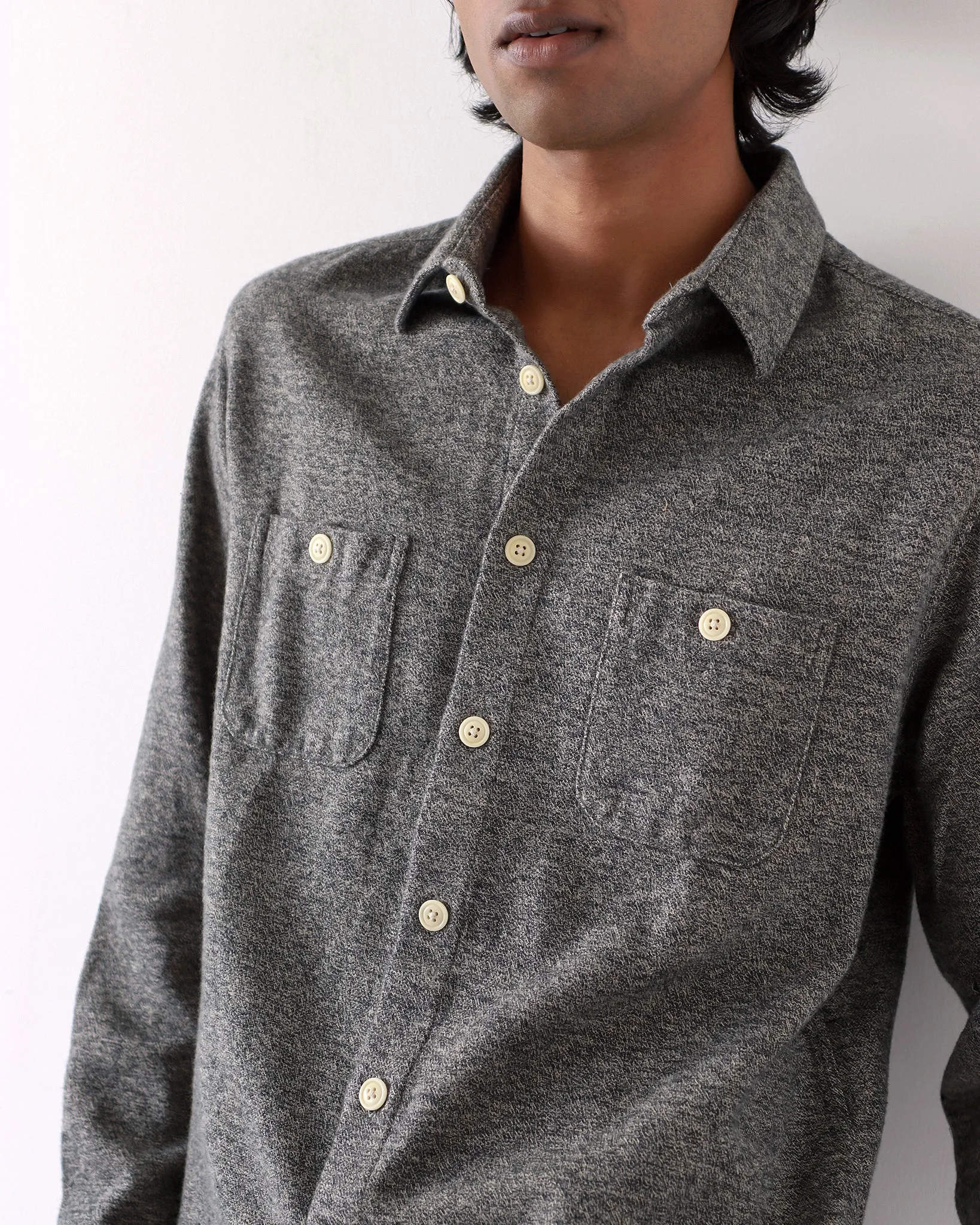 Patch Pocket Shirt - Slate Brown / Cornstalk Grindle