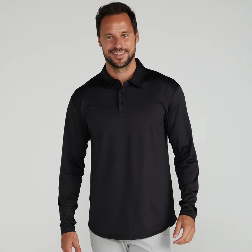Performance Drop-Cut Polo Long Sleeve Men's Shirt