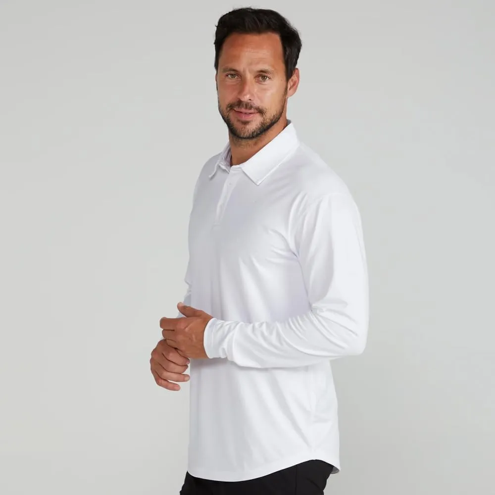 Performance Drop-Cut Polo Long Sleeve Men's Shirt