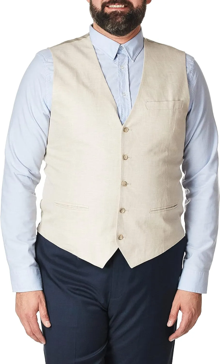 Perry Ellis Men's Linen Suit Vest