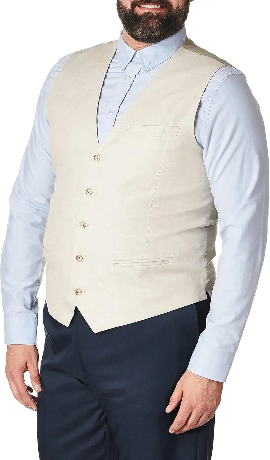Perry Ellis Men's Linen Suit Vest