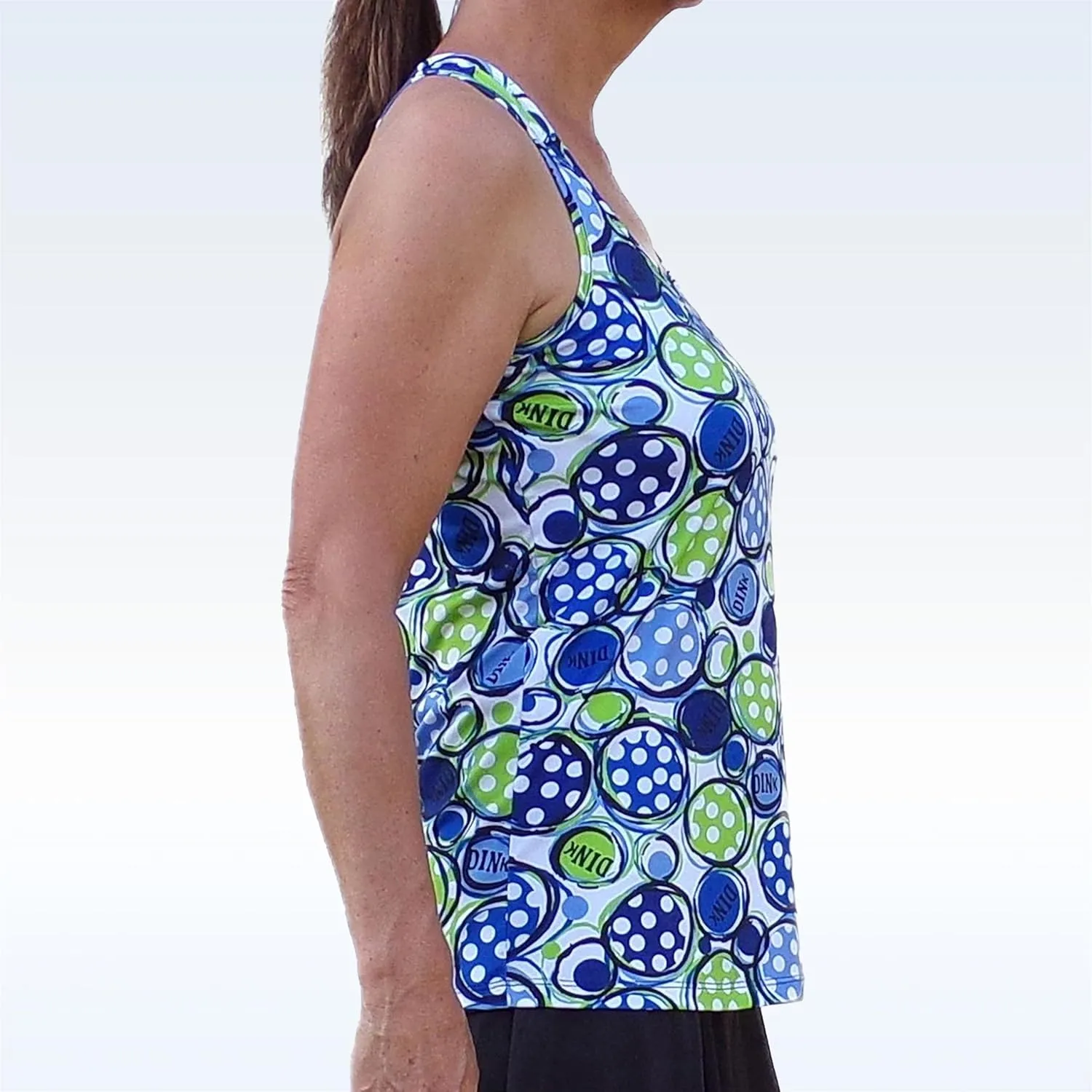 Pickleball Top Sleeveless Racerback Tee Backless Running Tops Breathable Tank Tops Athletic Wear for Women Dink 1