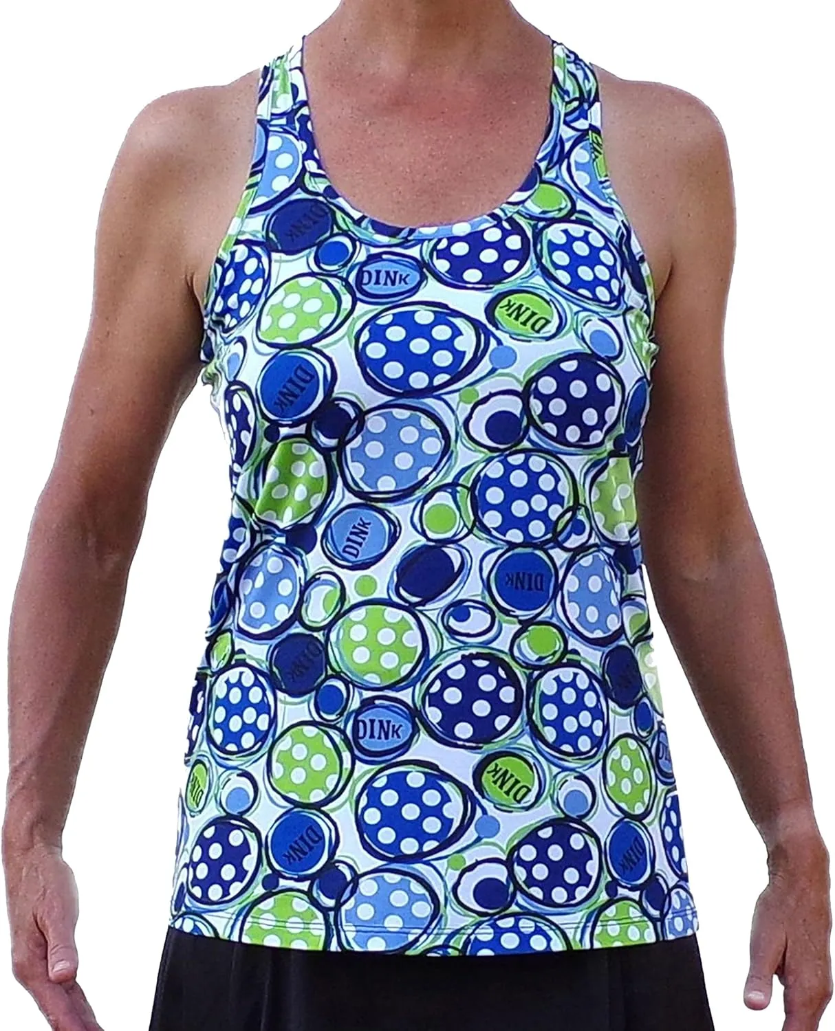 Pickleball Top Sleeveless Racerback Tee Backless Running Tops Breathable Tank Tops Athletic Wear for Women Dink 1
