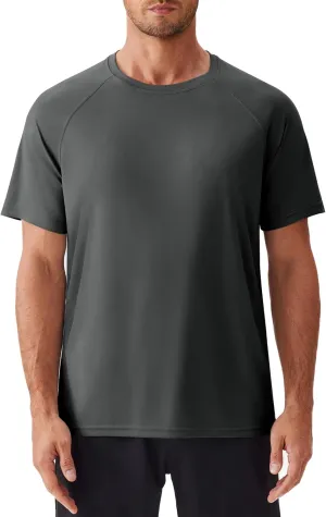 PINSPARK Mens Swim Shirt Short Sleeve UPF 50  Sun Protection Shirts Rash Guard Quick Dry Tshirts Beach Water Athletic Shirt