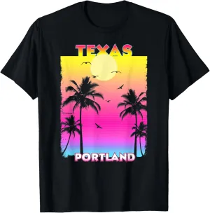 Portland Texas TX summer vintage Sunset T-Shirt