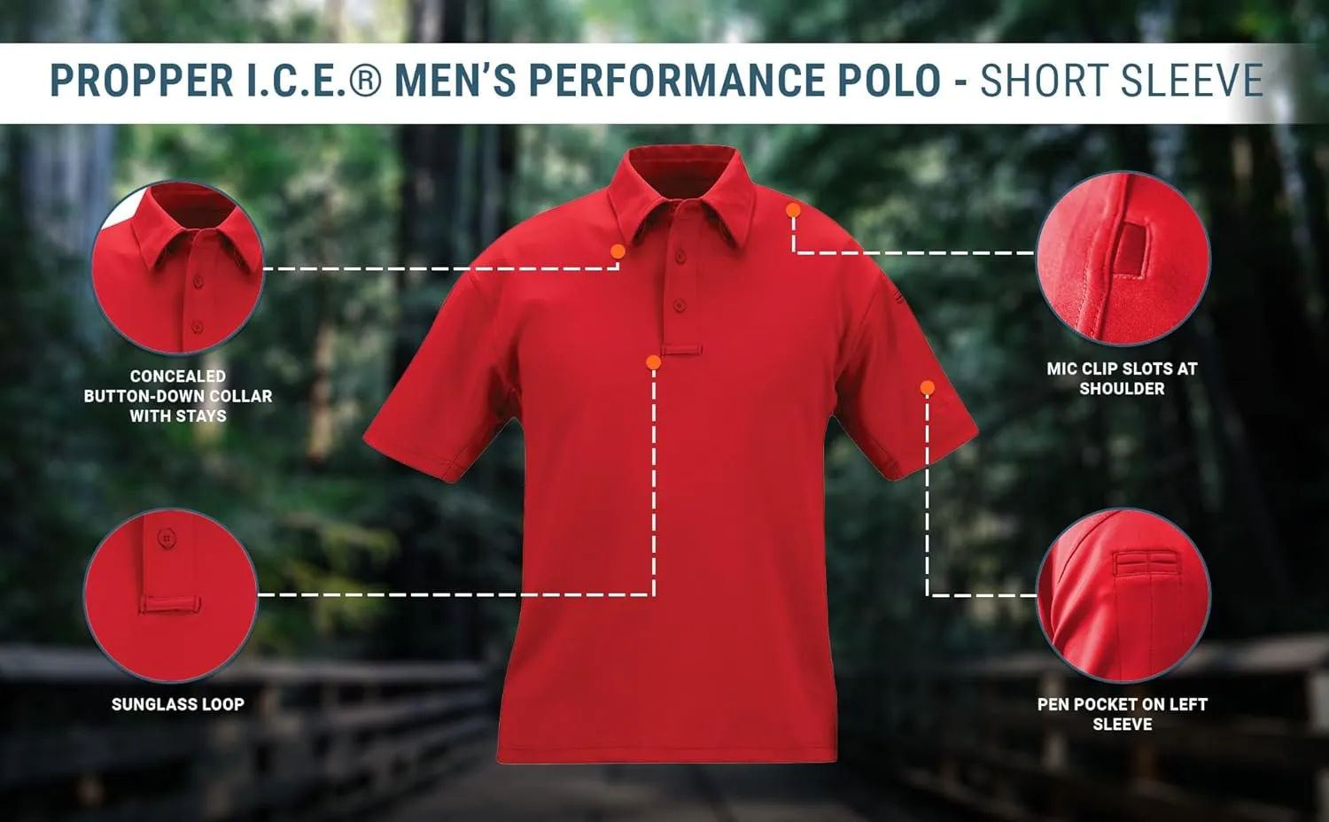 Propper Men's I.C.E. Short Sleeve Performance Polo Shirt