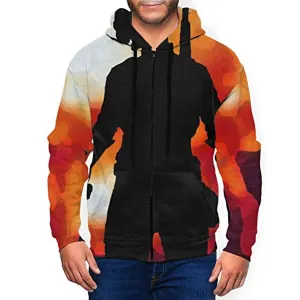 PUBG Hoodies - 3D Print Game Playerunknown's Battlegrounds Pullover with Pockets Red and Black