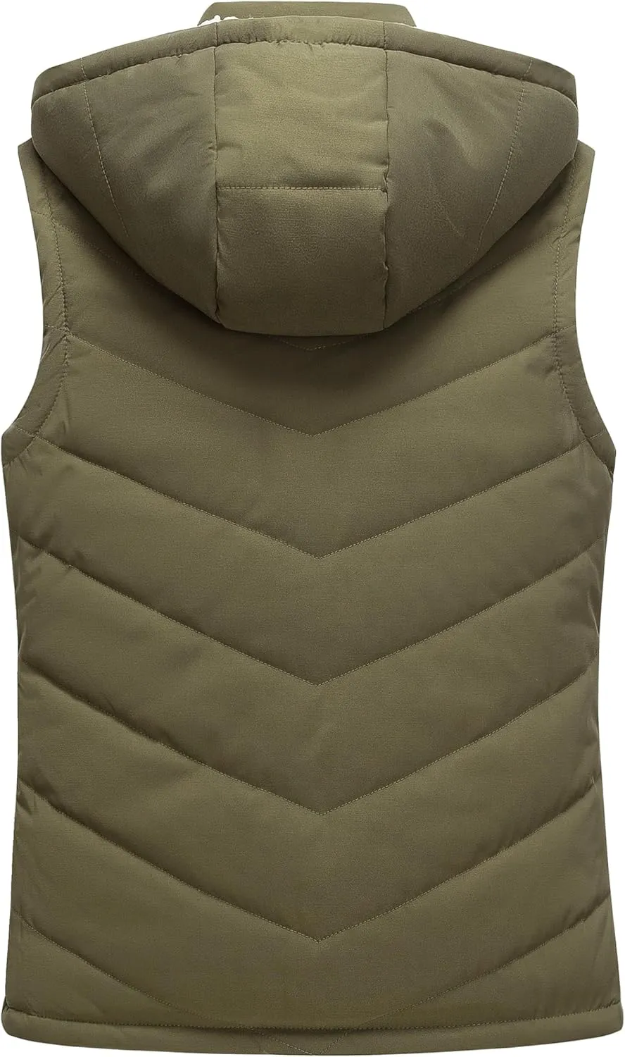 Pursky Women's Winter Vest Sherpa Fleece Lined Puffer Vest Warm Lightweight Sleeveless Jackets With Removable Hood