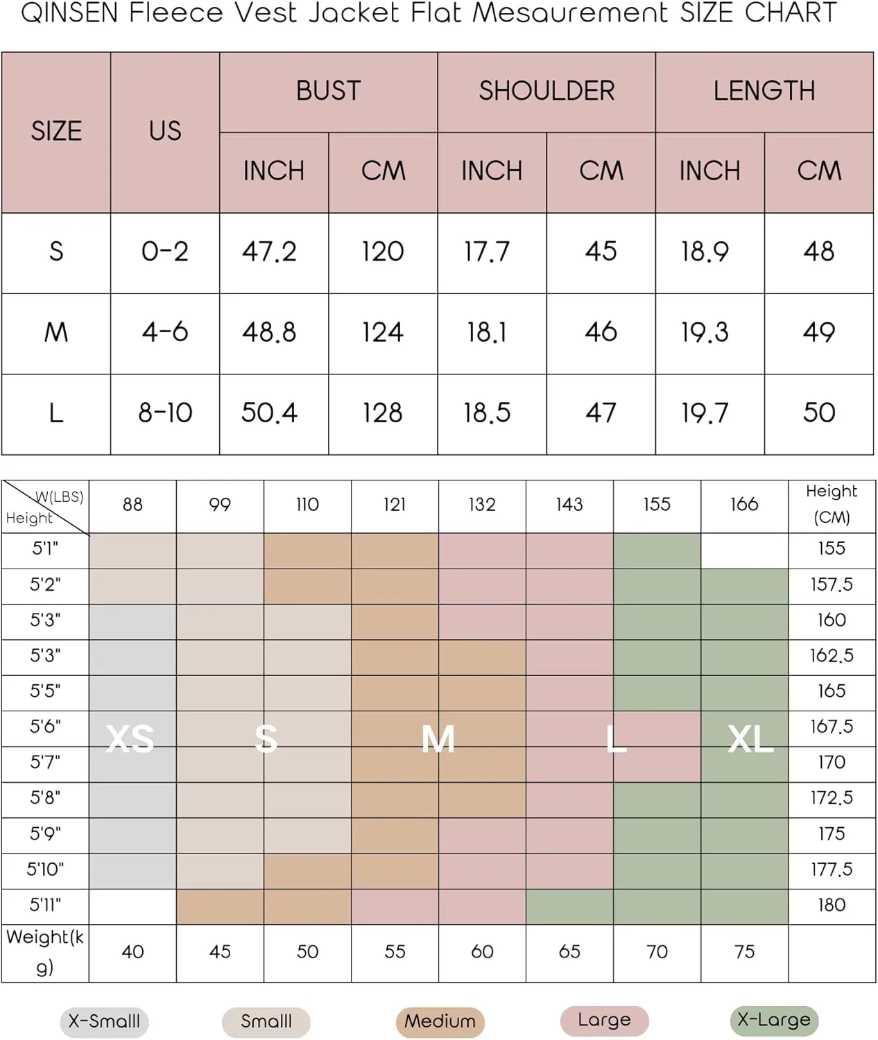 QINSEN Women's Full Zip Fleece Short Jacket Vest Warm Winter Sleeveless Stand Collar Sherpa Crop Coat