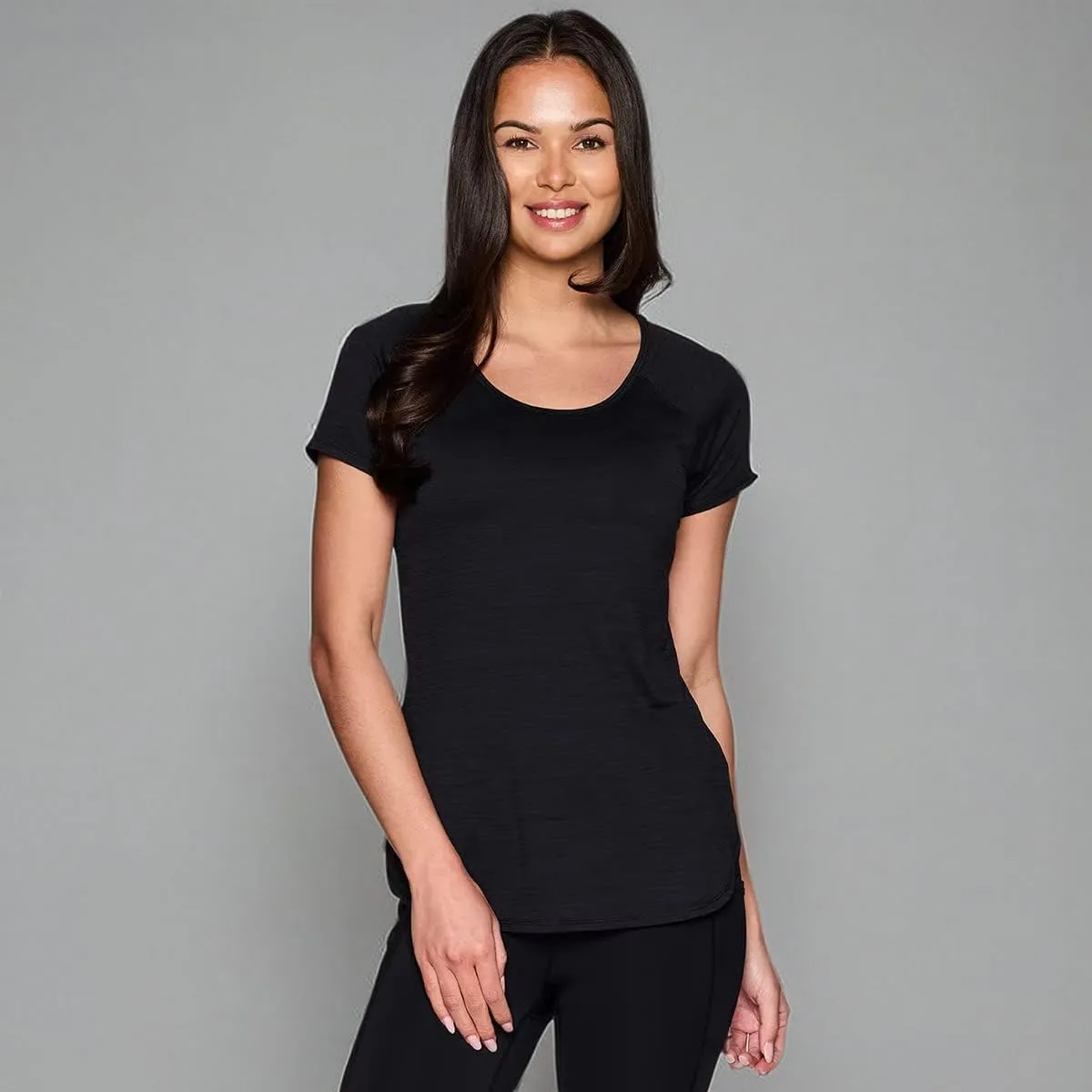 RBX Active Women's Athletic Quick Dry Space Dye Short Sleeve Yoga T-Shirt