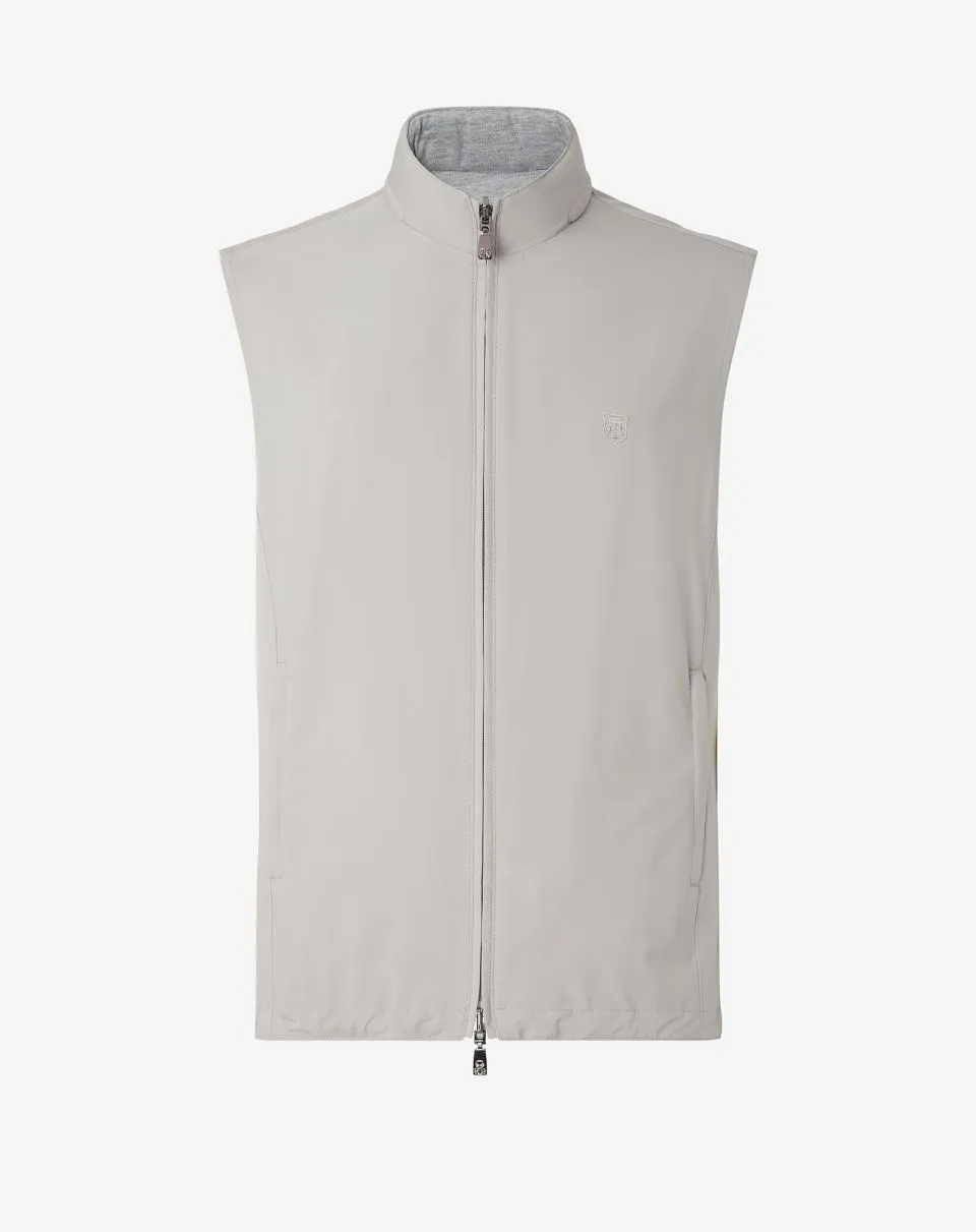 Reversible technical fabric waistcoat