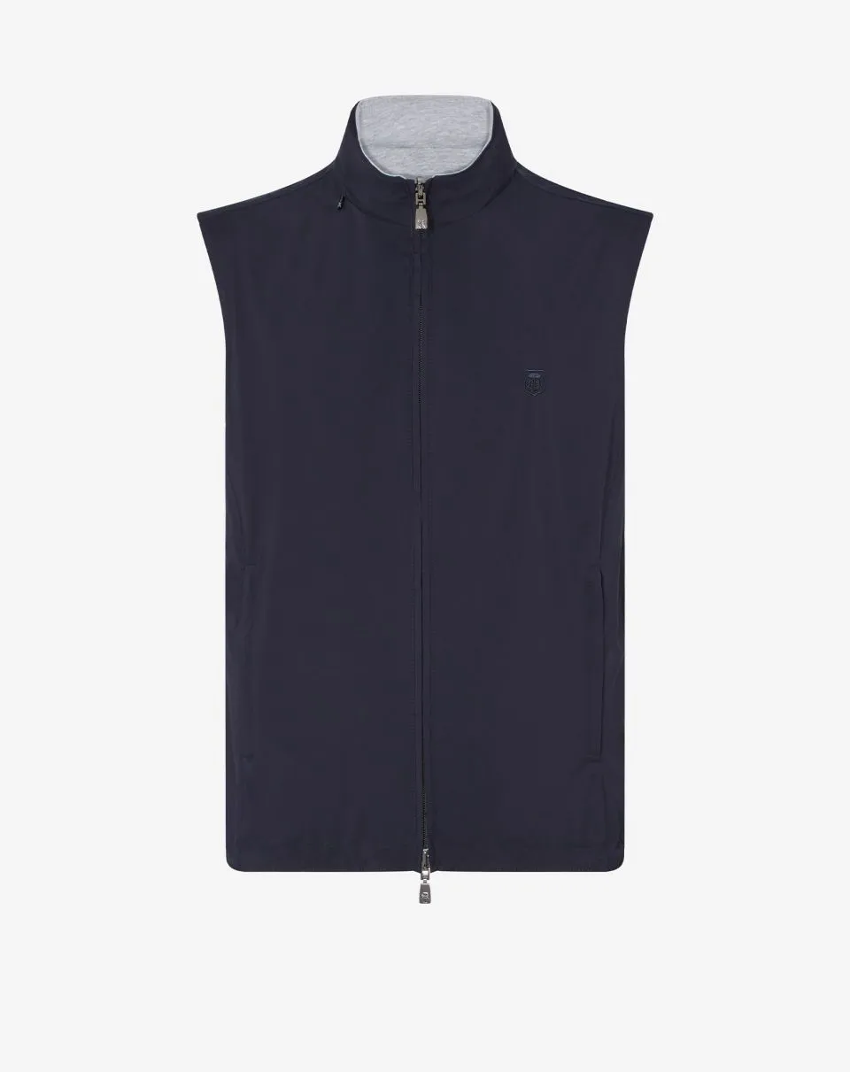 Reversible technical fabric waistcoat