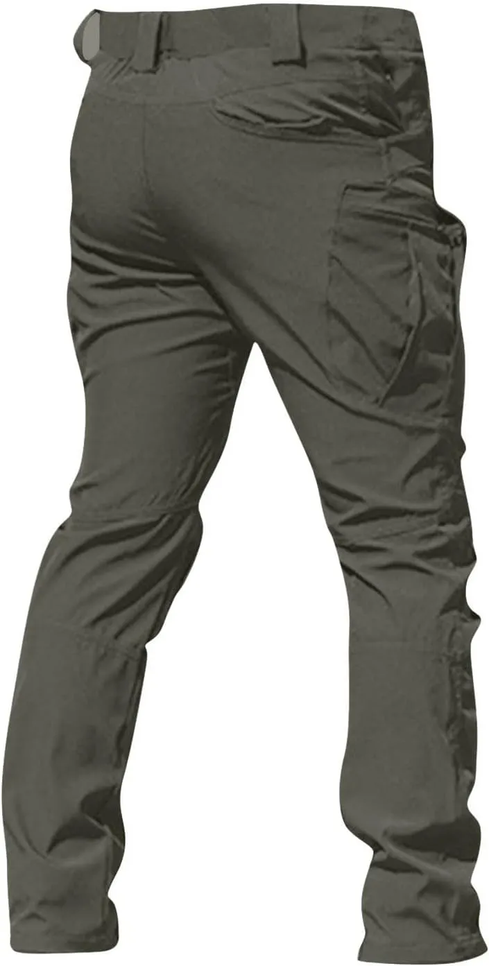 Ripstop Tactical Pants for Men Camo Flex Elastic Outdoor Cargo Pants Waterproof Stretch Combat Pant with Mult Pockets