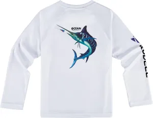 Rodeel Boy's UPF 50  Long Sleeve Fishing Shirt Sun Protection Tee Quick Dry Activewear