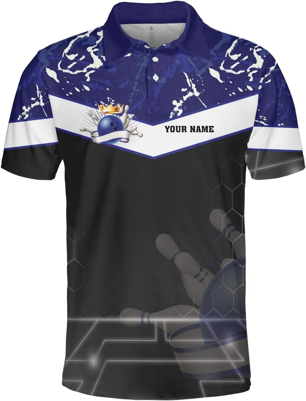 Royal Fight Personalized Bowling Polo 3D Shirts Custom Bowling Polo Bowling Shirt for Team Bowling Shirt Unisex for Men Women