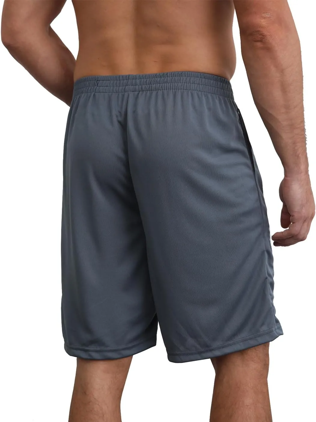 RPOVIG Men's Workout Shorts Sets 5 Pack with Zippered Pockets Basketball Gym Activewear Athletic Mesh Shorts