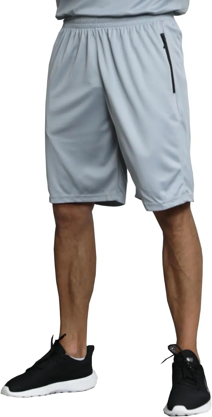RPOVIG Men's Workout Shorts Sets 5 Pack with Zippered Pockets Basketball Gym Activewear Athletic Mesh Shorts