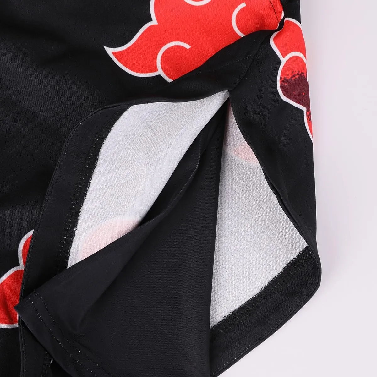 Rulercosplay Anime Double Layer Active Shorts with Phone Pocket Digital Printing 5'' Inseam Funny Board Shorts for Men, Boys