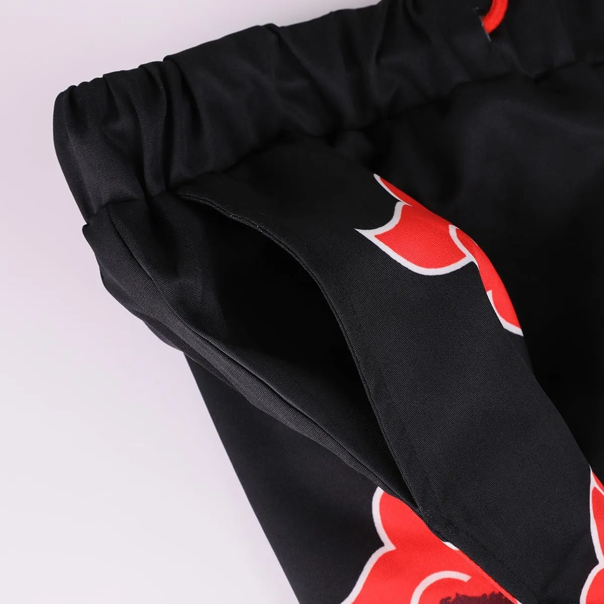 Rulercosplay Anime Double Layer Active Shorts with Phone Pocket Digital Printing 5'' Inseam Funny Board Shorts for Men, Boys