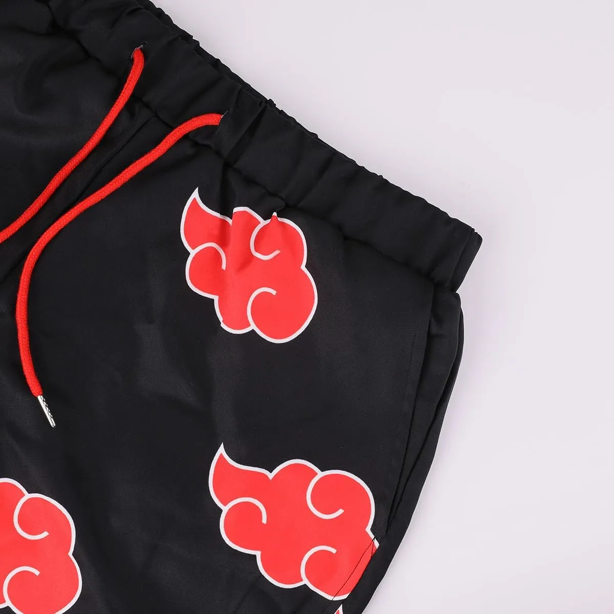Rulercosplay Anime Double Layer Active Shorts with Phone Pocket Digital Printing 5'' Inseam Funny Board Shorts for Men, Boys