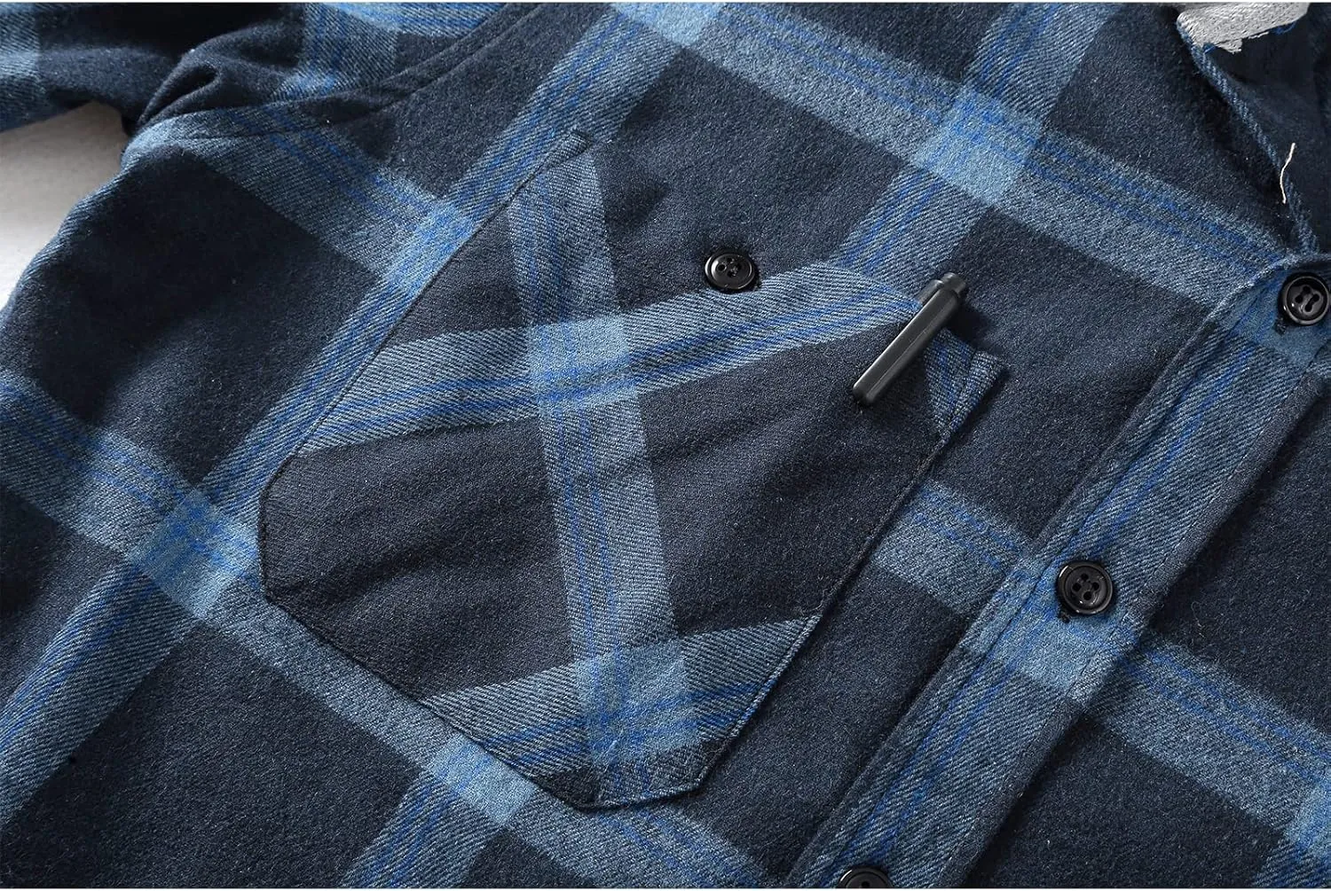 SCODI Mens Flannel Hoodie Shirt Casual Button Down Plaid Jacket Shirts Stylish Long Sleeve Shirts with Pocket