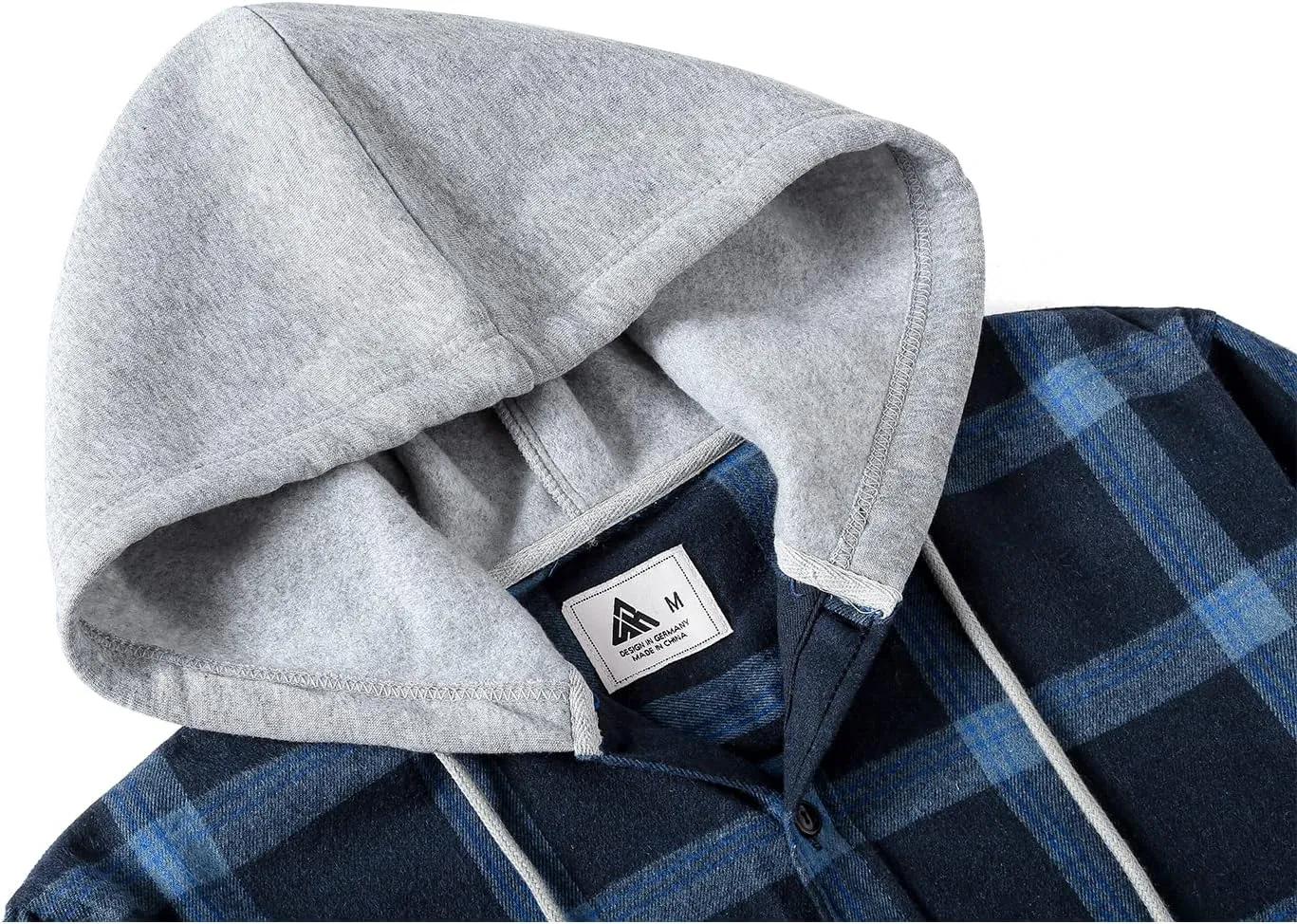 SCODI Mens Flannel Hoodie Shirt Casual Button Down Plaid Jacket Shirts Stylish Long Sleeve Shirts with Pocket