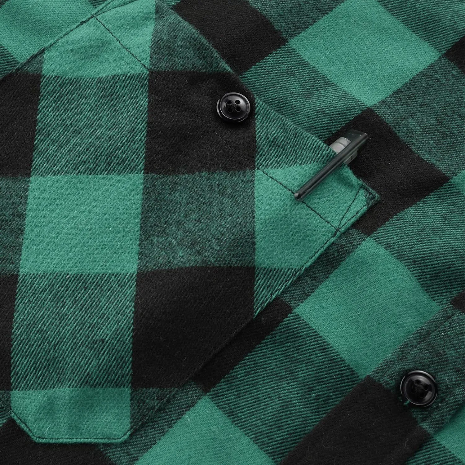 SCODI Mens Flannel Hoodie Shirt Casual Button Down Plaid Jacket Shirts Stylish Long Sleeve Shirts with Pocket