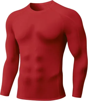 SPVISE Compression Shirt Men Long Sleeve, Cool Dry Men's Athletic Workout Running T-Shirt Tops, Sports Rash Guard Base Layer