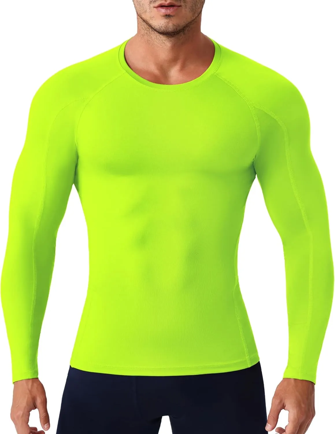 SPVISE Compression Shirt Men Long Sleeve, Cool Dry Men's Athletic Workout Running T-Shirt Tops, Sports Rash Guard Base Layer
