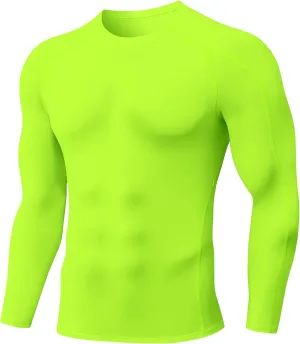 SPVISE Compression Shirt Men Long Sleeve, Cool Dry Men's Athletic Workout Running T-Shirt Tops, Sports Rash Guard Base Layer